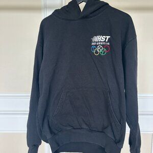 Fugazi North Korea Skate Team Men's Black Gold Medalist Hoodie Medium